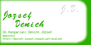 jozsef denich business card